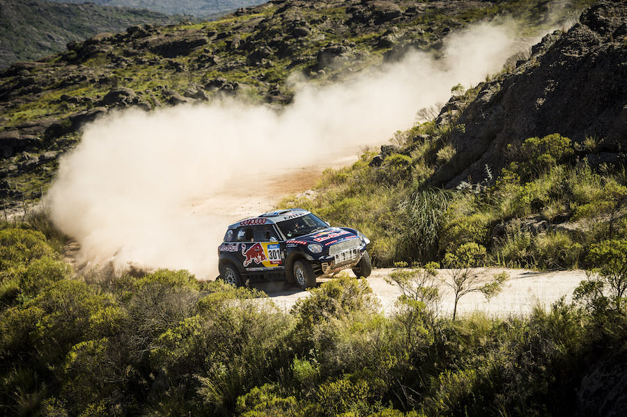 Nasser Al-Attiyah races during the 2nd stage of Rally Dakar 2015 from Villa Carlos Paz to San Juan, Argentina on January 5th, 2015