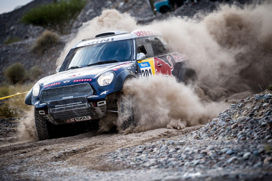 Nasser Al-Attiyah races during the 3rd stage of Rally Dakar 2015 from San Juan to Chilecito, Argentina on January 6th, 2015