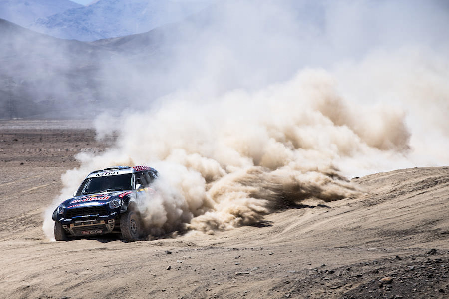 Nasser Al Attiyah races during stage 5 of Rally Dakar 2015 from Copiapo to Antafagosa on January 8th, 2015