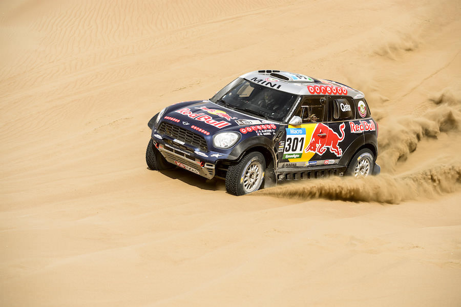 Nasser Al-Attiyah races during the 9th stage of Rally Dakar 2015 from Iquique to Calama, Chile on January 13th, 2015