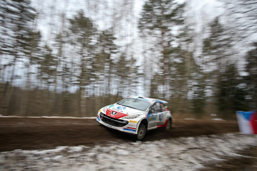 11 COSTENARO GIACOMO ITA Justin Bardini GBR Peugeot 207 Giacomo Costenaro Action during the 2015 European Rally Championship ERC Liepaja rally, from February 6 to 8th, at Liepaja, Lettonie. Photo Gregory Lenormand / DPPI