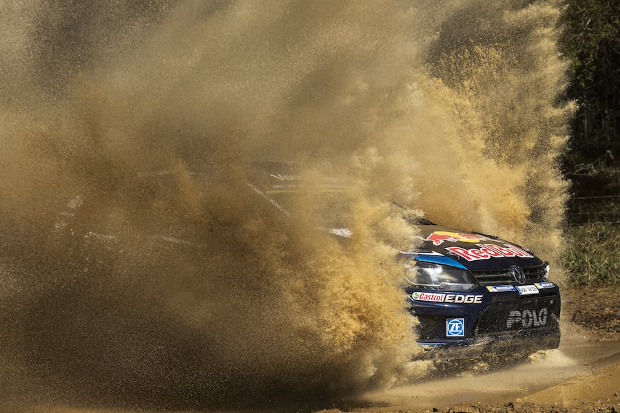 Sebastien Ogier performs during the FIA World Rally Championship 2015 in Coffs Harbour, Australia on September 13, 2015 // Jaanus Ree/Red Bull Content Pool // P-20150913-00122 // Usage for editorial use only // Please go to www.redbullcontentpool.com for further information. //