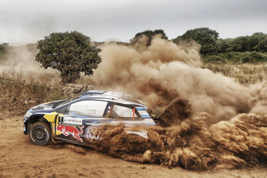 Sebastien Ogier performs during FIA World Rally Championship 2015 Italy, in Alghero Italy on June 12, 2015 // @World / Red Bull Content Pool // P-20150615-00444 // Usage for editorial use only // Please go to www.redbullcontentpool.com for further information. //