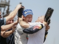 Sebastien Ogier (F) and Jost Capito celebrate after the FIA World Rally Championship in Sardinia, Italy on June 8th, 2014 // Volkswagen Motorsport/Red Bull Content Pool // P-20140609-00090 // Usage for editorial use only // Please go to www.redbullcontentpool.com for further information. //