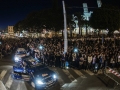 Mikko Hirvonen and Jari Matti Latvala enter the race before start of city stage during FIA World Rally Championship 2014 in Olbia, Italy on June 8th, 2014 // Jaanus Ree/Red Bull Content Pool // P-20140610-00256 // Usage for editorial use only // Please go to www.redbullcontentpool.com for further information. //