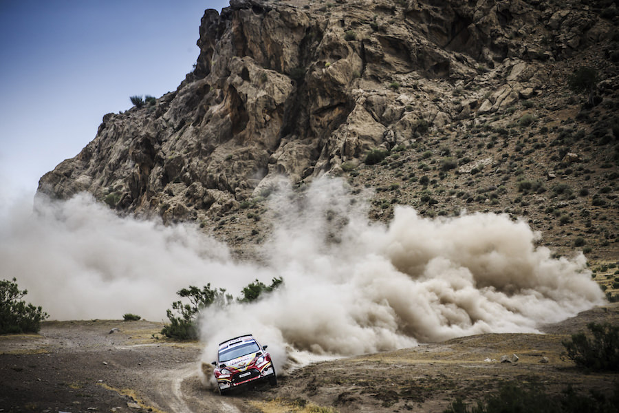 Nasser Al Attiyah and his co - driver Matthieu Baumel at the Shiraz Rally, Shiraz on May 7th. 2015