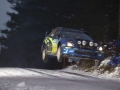 Subaru driver Petter Solberg in action in his Impreza WRC04 on special stage 12 during leg two Swedish Rally 2005.