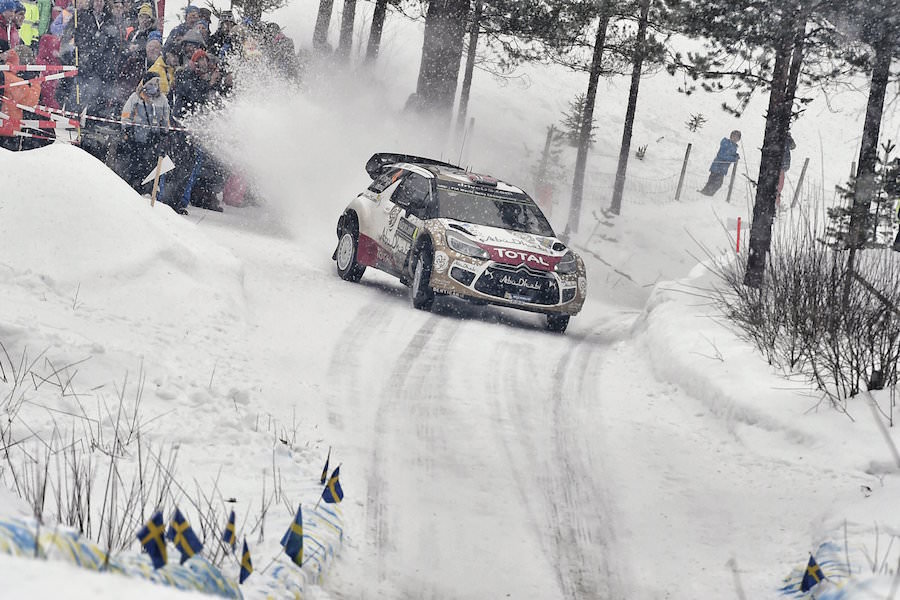 Mads Ostberg performs during the FIA World Rally Championship 2015 in Hagfors, Sweden on February 13, 2015 // @tWorld / Red Bull Content Pool // P-20150216-00162 // Usage for editorial use only // Please go to www.redbullcontentpool.com for further information. //