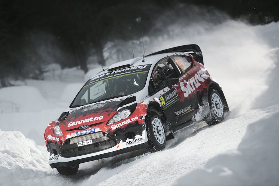 Henning Solberg performs during the FIA World Rally Championship 2015 in Hagfors, Sweden on February 15, 2015 // Jaanus Ree/Red Bull Content Pool // P-20150215-00134 // Usage for editorial use only // Please go to www.redbullcontentpool.com for further information. //