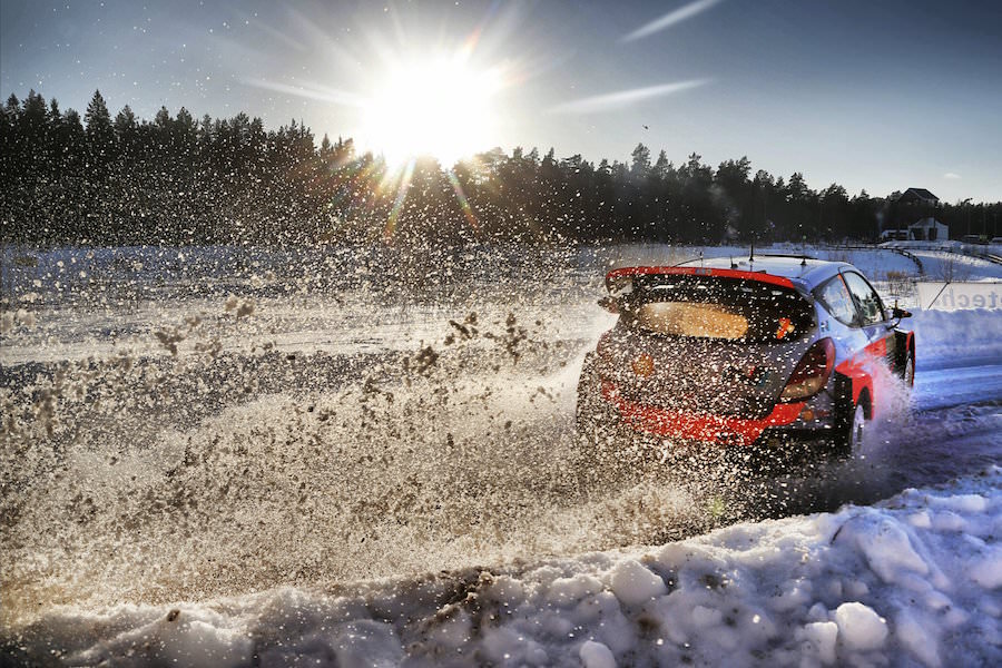 Thierry Neuville performs during the FIA World Rally Championship 2015 in Hagfors, Sweden on February 14, 2015 // @tWorld / Red Bull Content Pool // P-20150216-00144 // Usage for editorial use only // Please go to www.redbullcontentpool.com for further information. //