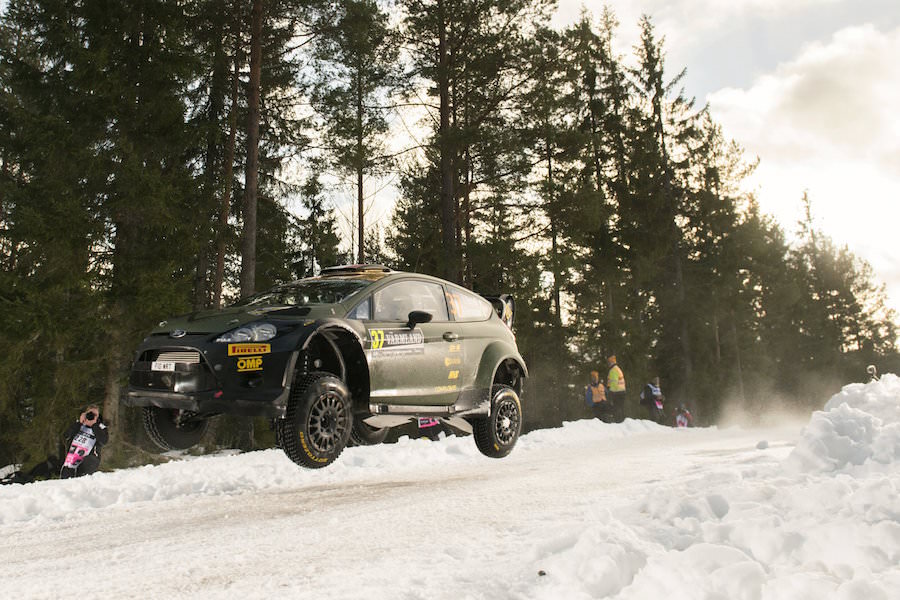Lorenzo Bertelli performs during the FIA World Rally Championship 2015 in Hagfors, Sweden on February 12, 2015 // Jaanus Ree/Red Bull Content Pool // P-20150212-00315 // Usage for editorial use only // Please go to www.redbullcontentpool.com for further information. //