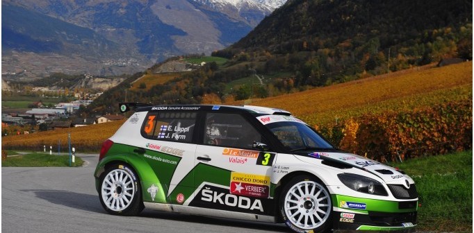 La Skoda Fabia di Lappi sulle strade del Vallese