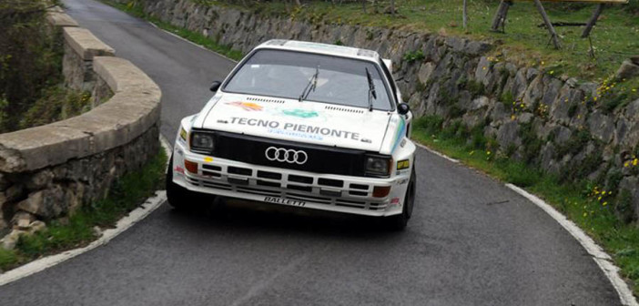 Negri al volante della sua Audi quattro gruppo B