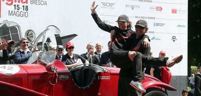 Mozzi sul podio della Mille Miglia