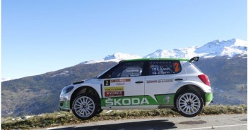 La Skoda di Lappi in azione sulle strade alpine