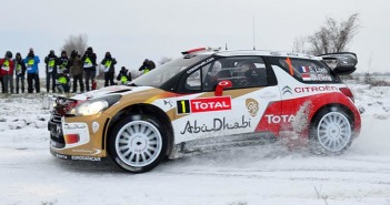 Loeb in azione al vittorioso Montecarlo 2012