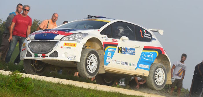 I campioni italiani in carica Andreucci-Andreussi con la Peugeot 208 T16