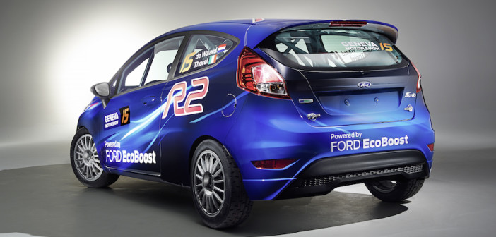 La Ford Fiesta R2 spinta dal motore 1.0 turbo che debutterà nel Mondiale in Portogallo.