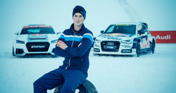 Anton Marklund con le Audi che guiderà nella nuova stagione del Mondiale Rallycross