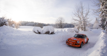La Porsche 911 di Yves Deflandre e Eddy Gully al Rallye Neige et Glace