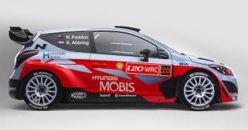 La i20 WRC dello Hyundai Mobis World Rally Team che affiancherà la squadra ufficiale in tutte le gare del Mondiale