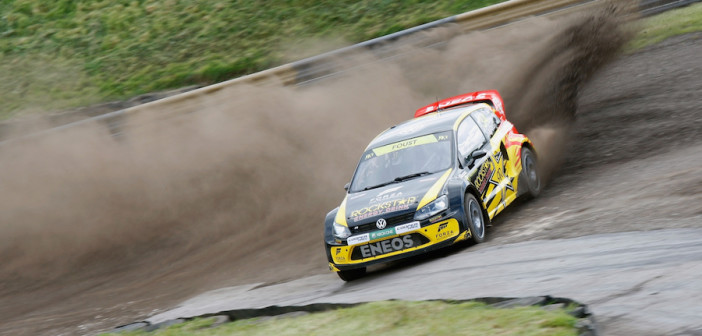 Tanner Foust con la Volkswagen Polo RX Supercar a Lydden Hill