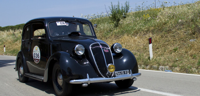 La Fiat 508C del 1939 con cui Moceri-Dicembre hanno vinto il Giro di Sicilia.