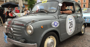 La Fiat 600 di Fortin-Pilè, vincitori della Mendola storica.