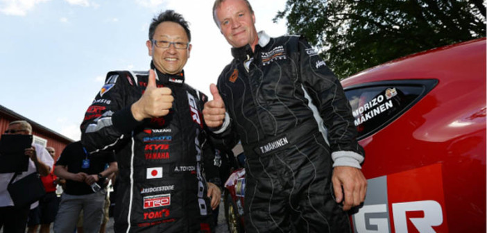 Akio Toyoda e Tommi Makinen al debutto della GT86