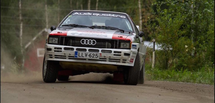 Latvala domina sulle strade di casa anche tra le auto storiche del Lahti con la sua Audi Quattro.