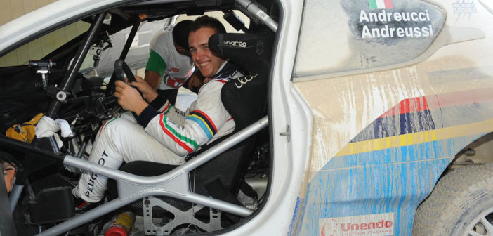 Michele nell'abitacolo della 208 T16 R5