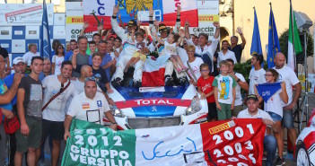 La festa di Paolo Andreucci e Anna Andreussi per la vittoria nel Cir 2015