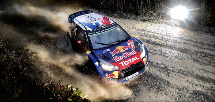 Stephane Lefebvre in azione al Wales Rally GB.