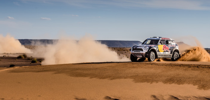 La livrea della Mini di Nasser Al-Attiyah per la Dakar 2016.