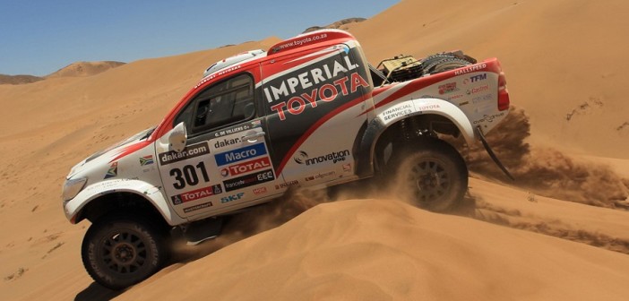 De Villiers in azione sull'Hilux
