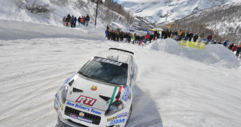 La Fiat Punto S2000 nella prova della passata stagione a Cervinia