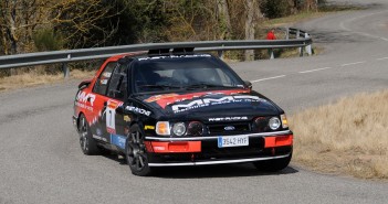 La Ford Sierra Cosworth di Daniel Alonso in azione.