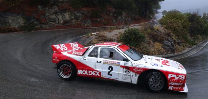 La Lancia Rally 037 di Pedro sui tornanti Elbani