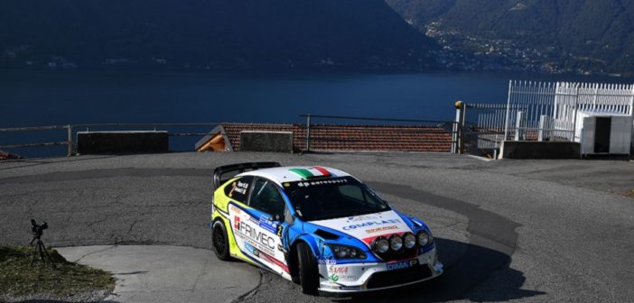 Marco Signor sulla rampa di decollo del lago di Como