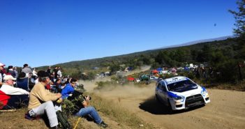 RALLY ARGENTINO AD ARCELUZ La Mitsu Evo X di Arceluz in azione.