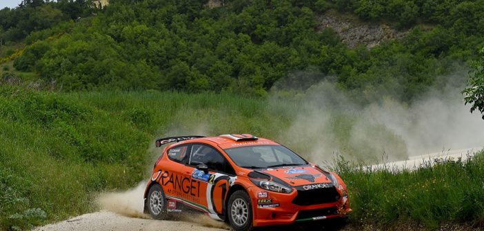 La Fiesta di Simone Campedelli in azione nello shakedown.