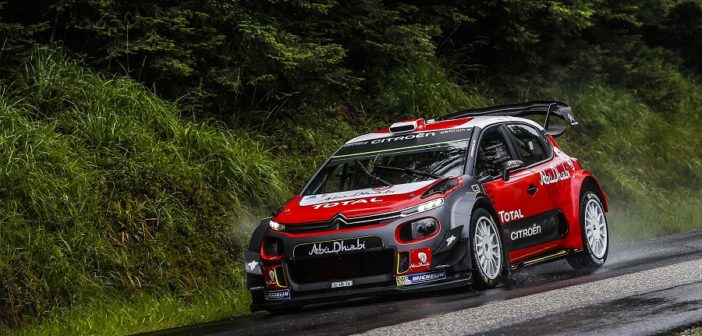 La Citroen C3 WRC con Loeb nei test su asfalto Alsaziani.