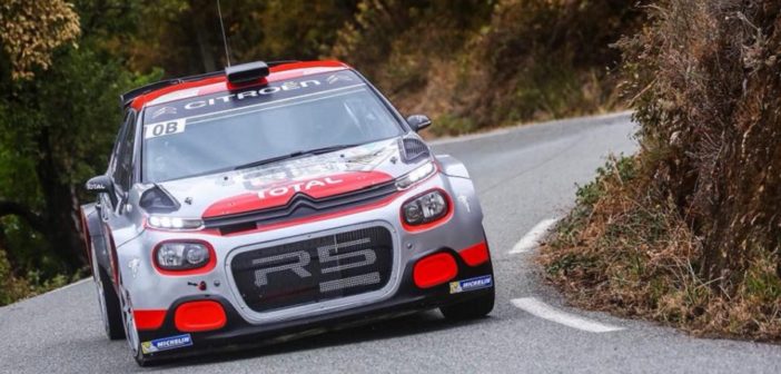 La Citroen C3 R5 con Bonato sulle strade del Var