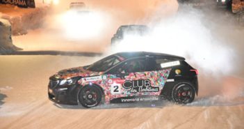 La Peugeot 3008 di Riviere in fuga nella finale del sabato sera.