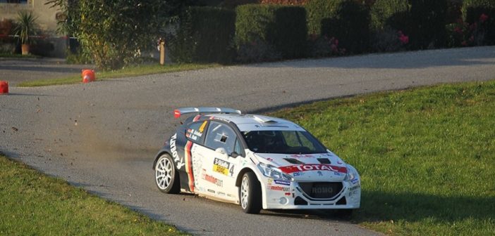 Marijan Griebel sulle strade del 3 Stadte con la Peugeot 208 T16