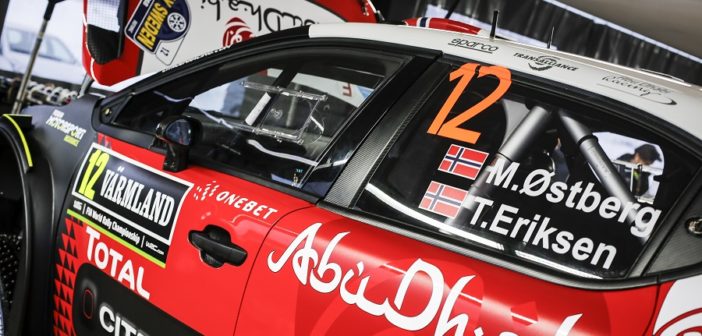 La Citroen C3 di Ostberg prima del via a Karlstad