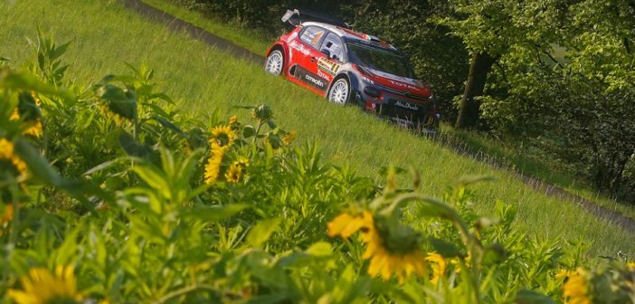 Craig Breen in azione sulle speciali della Mosella nel 2018.