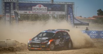 Il neocampione Lukyanuk in azione sulle super stage dell'Acropolis