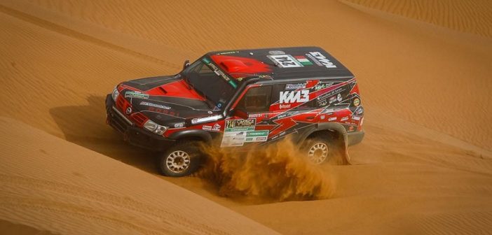 Stefano Rossi in azione sulla sabbia delle dune Marocchine