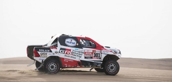 L'Hilux di Nasser vola verso il successo.